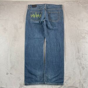 Vintage The Hundreds Jeans Men 40x32 Blue Embroidered Pocket Public Label Grunge